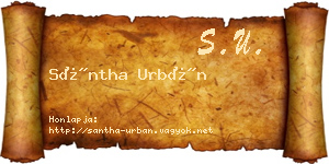 Sántha Urbán névjegykártya
